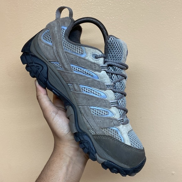 Merrell Moab 2 Falcon Vent Hiking Sneakers “Gray Light Blue” - Picture 14 of 16